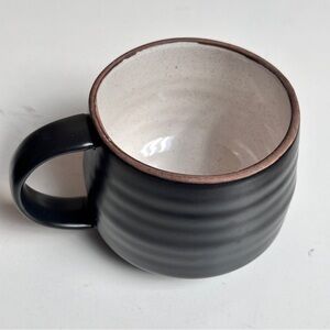 Crate and Barrel Black Stoneware 18th Street Mug Set of two